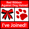 Red Ribbon Against Dog Hatred